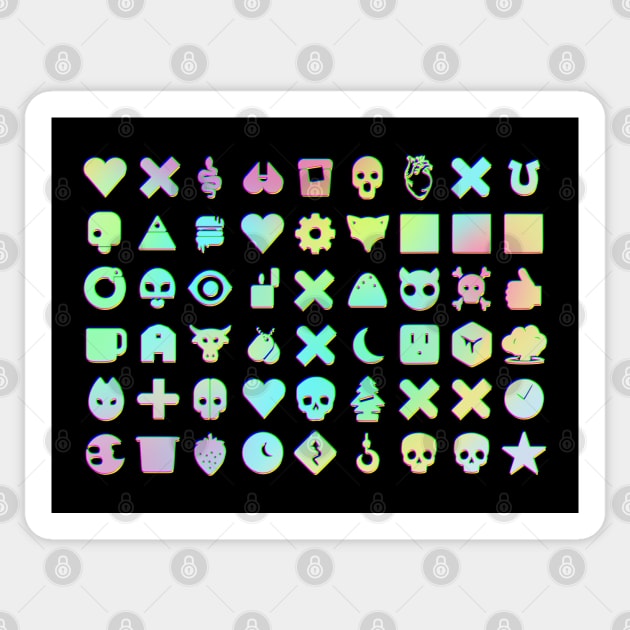 Love Death + Robots [Complete episodes icons and symbols] [hologram style] Sticker by teresacold